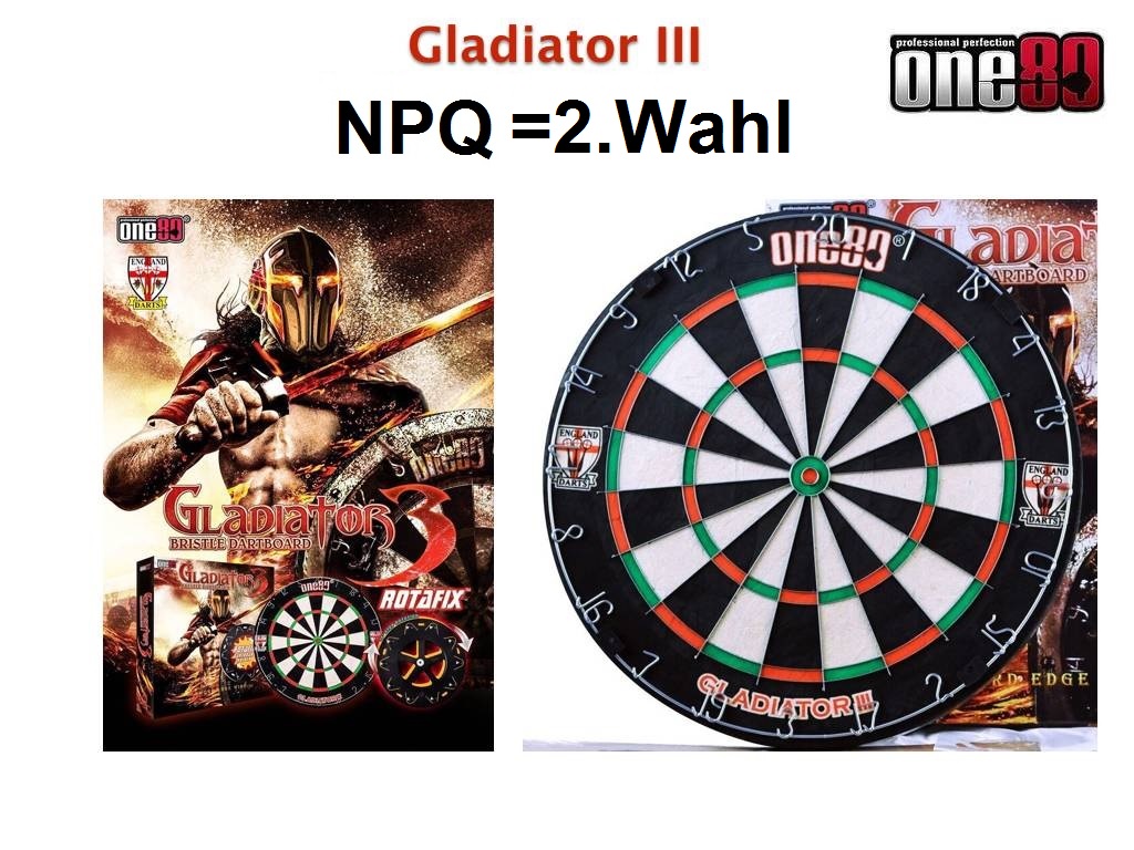 2. Wahl - NPQ - Gladiator III (ONE80) Dartboard Gladiator 3 Bristle Board
